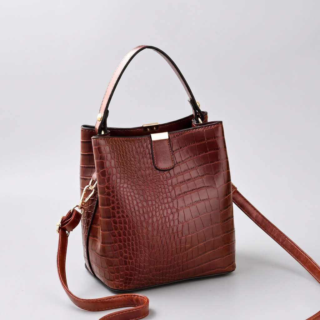 Bolsa De Couro Texturada Maya