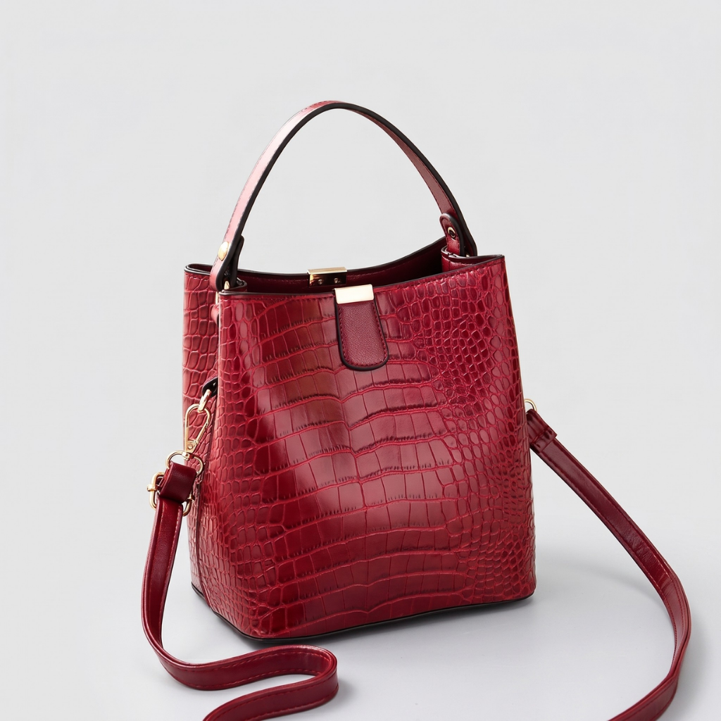 Bolsa De Couro Texturada Maya