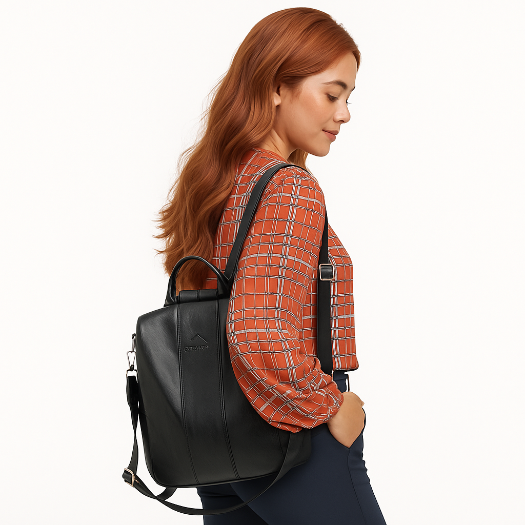 Bolsa de Couro Feminina Antifurto