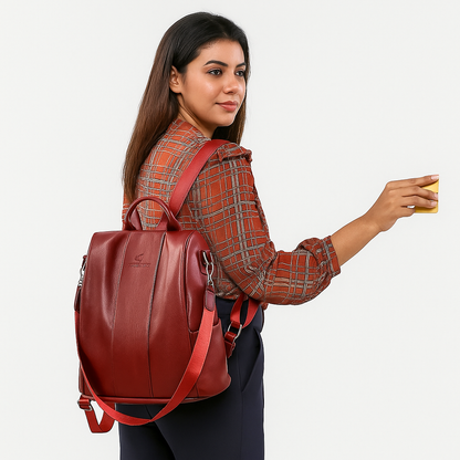 Bolsa de Couro Feminina Antifurto