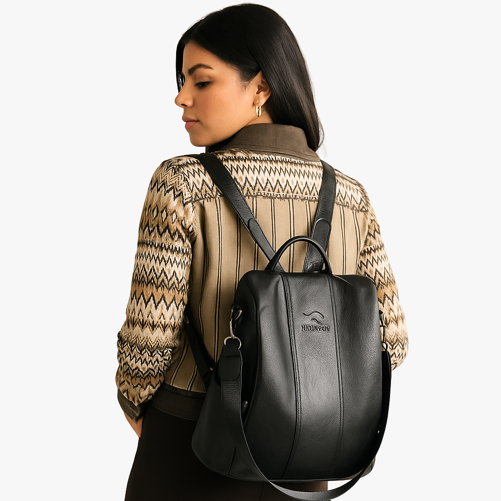 Bolsa de Couro Feminina Antifurto